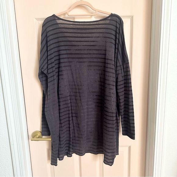 Free People Black Striped Top - Picture 2 of 4